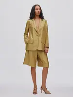 Rabens Saloner FELIZA - Woven Gold Shorts - Gold