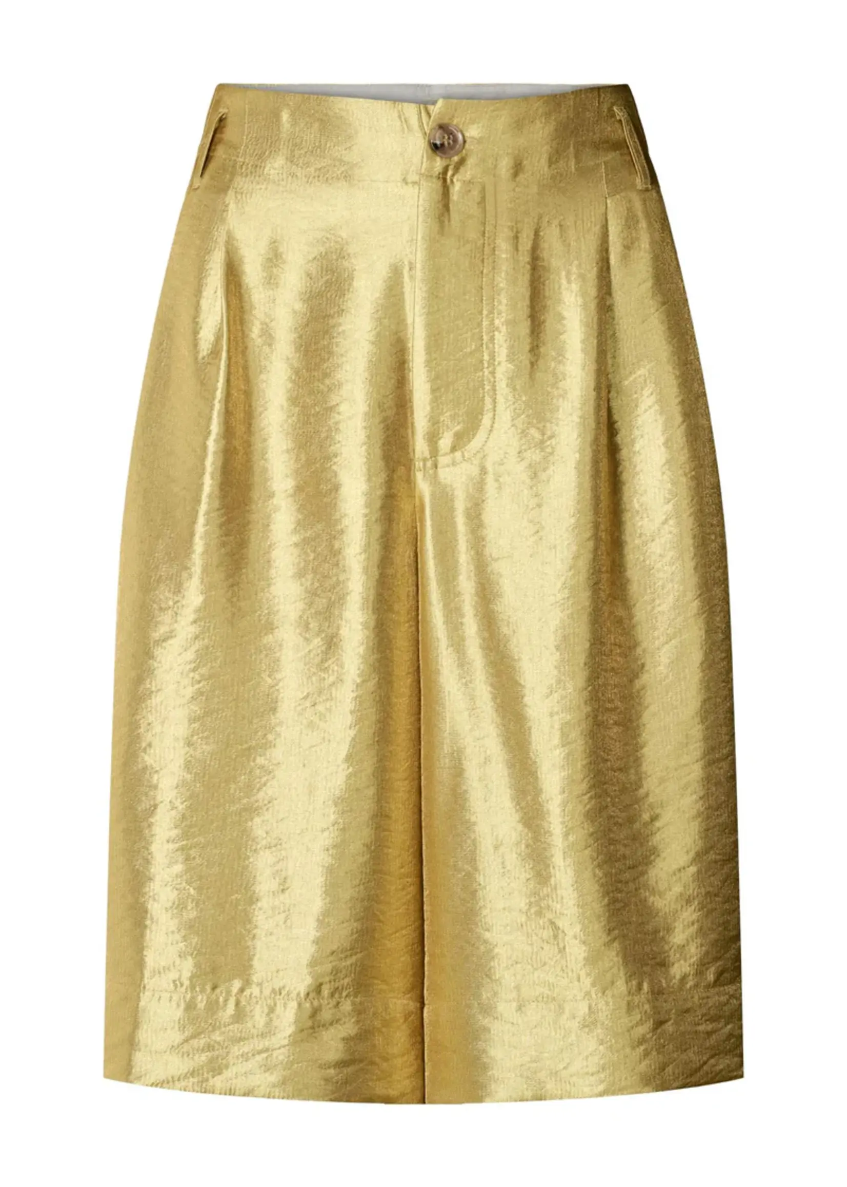 Rabens Saloner FELIZA - Woven Gold Shorts - Gold