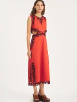 Antik Batik Deva Sun Dress - Rust