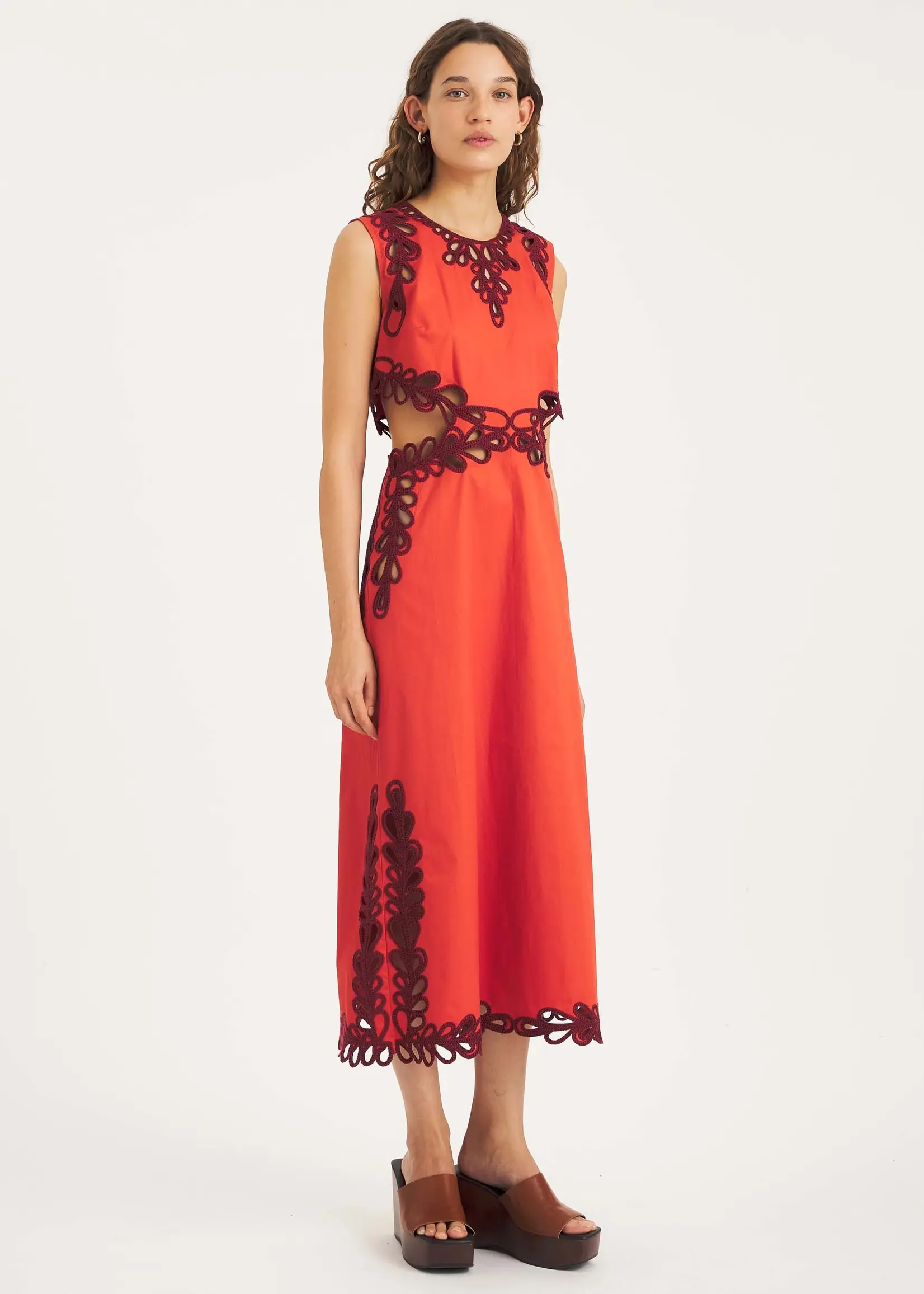 Antik Batik Deva Sun Dress - Rust