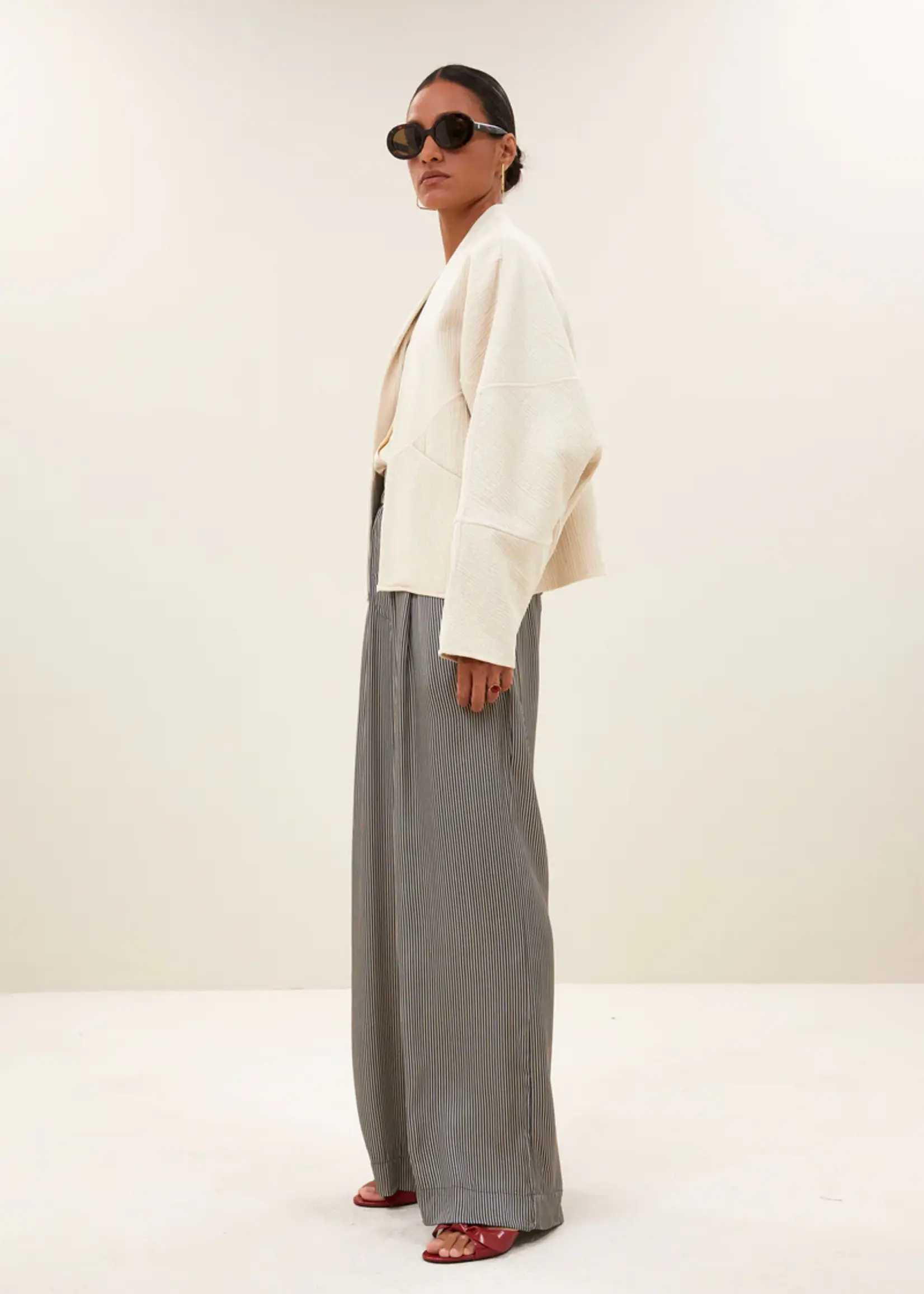 By-Bar Flora Cotton Jacket - Light Chalk