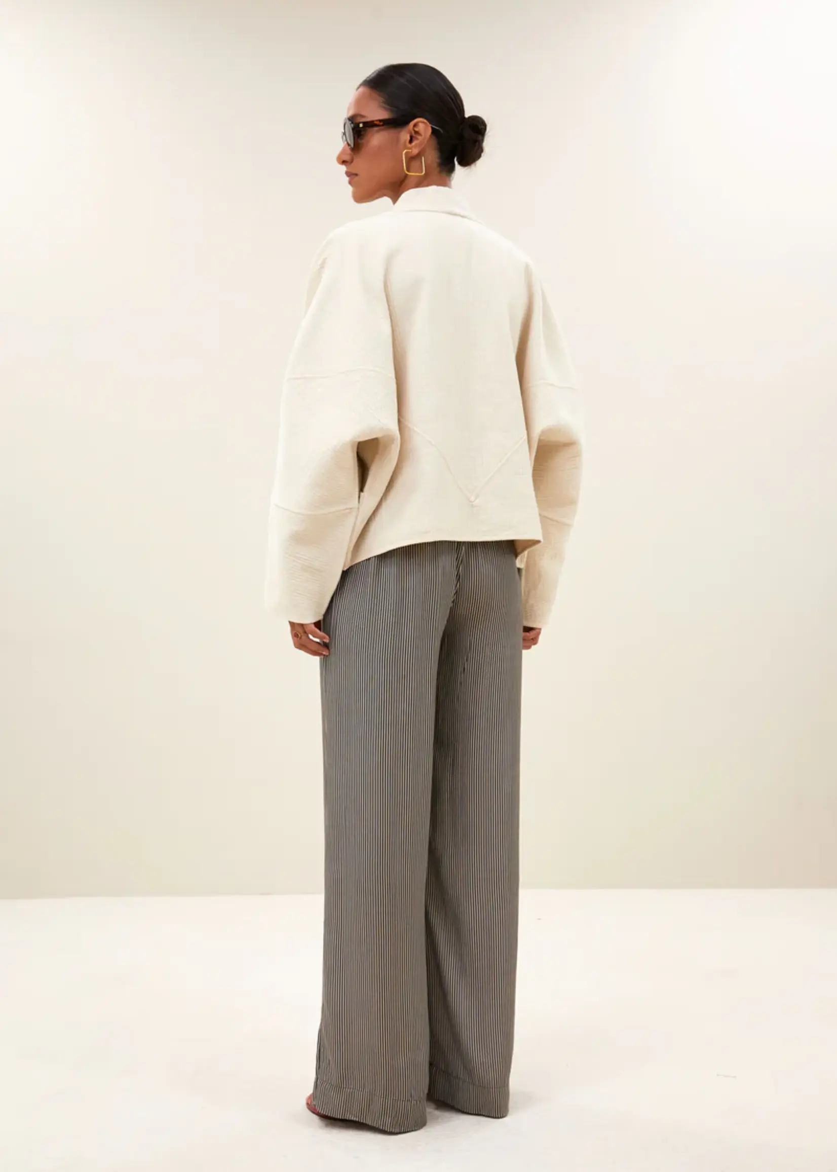 By-Bar Flora Cotton Jacket - Light Chalk