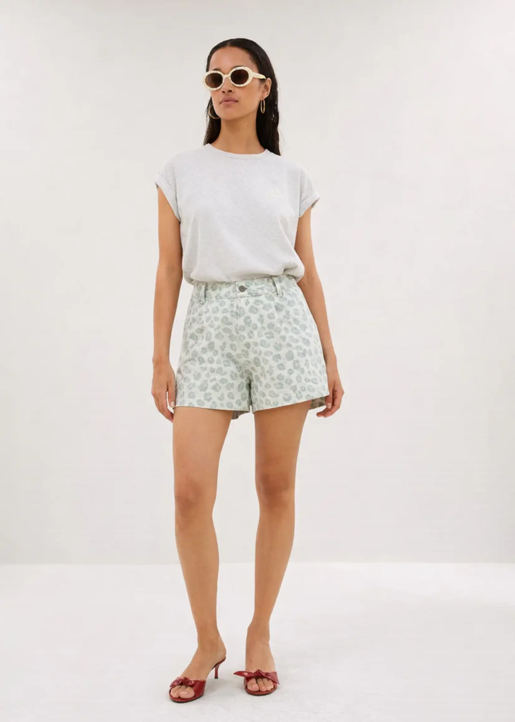 By-Bar June Green Cheetah Shorts - Green Cheetah