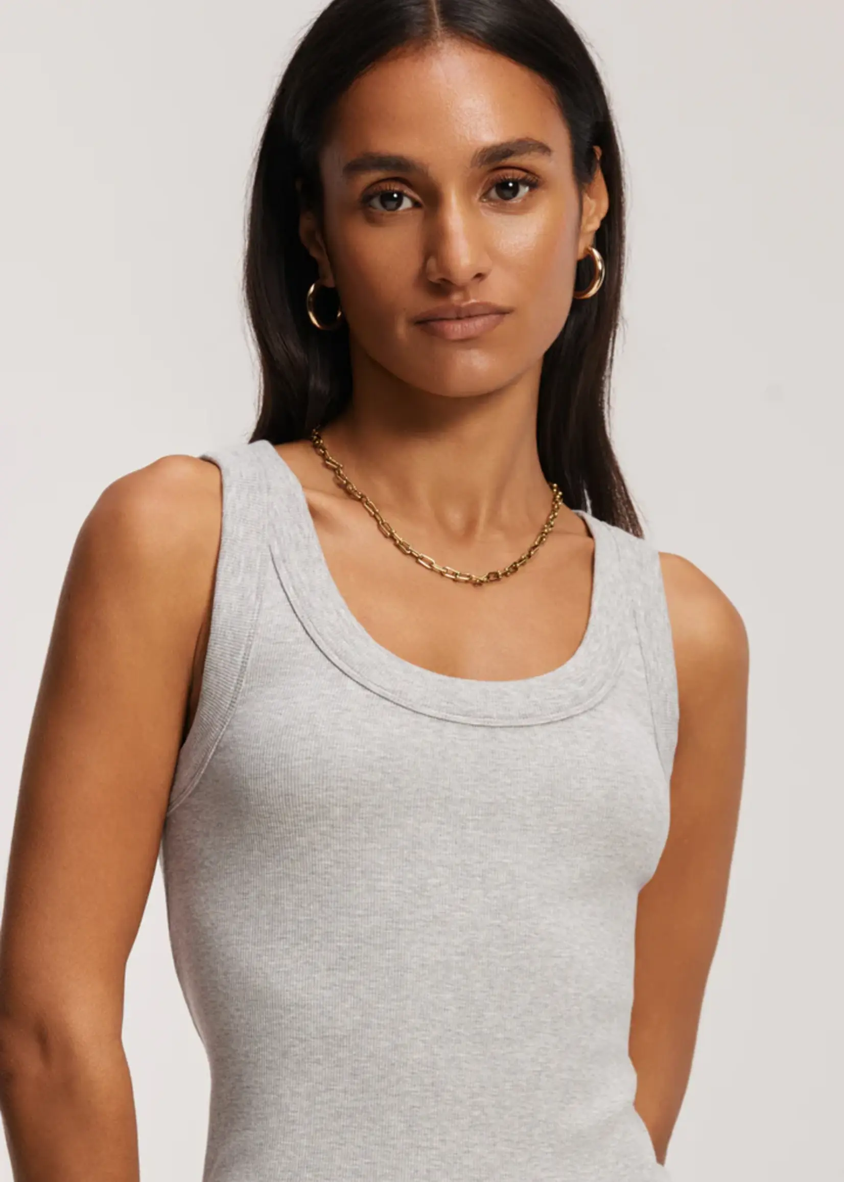 Deblon Sports Reese Singlet Top - Grey Melange