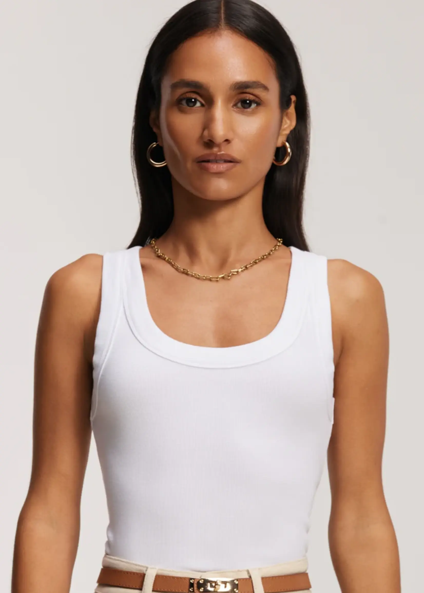 Deblon Sports Reese Singlet Top - Off White