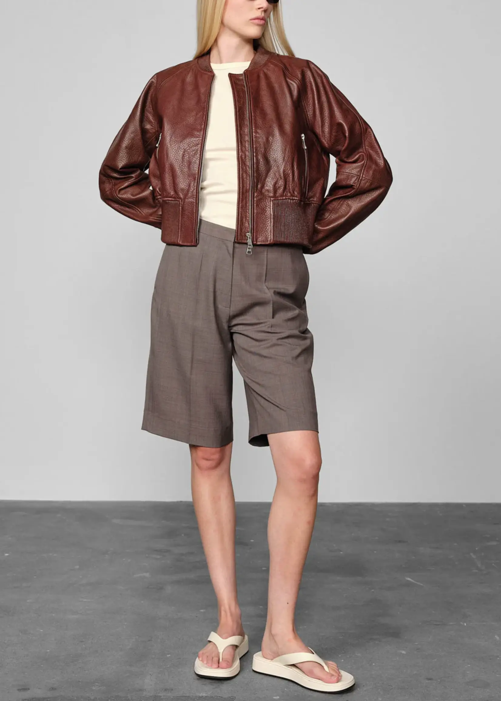 Birgitte Herskind Dario Leather Jacket - Brown