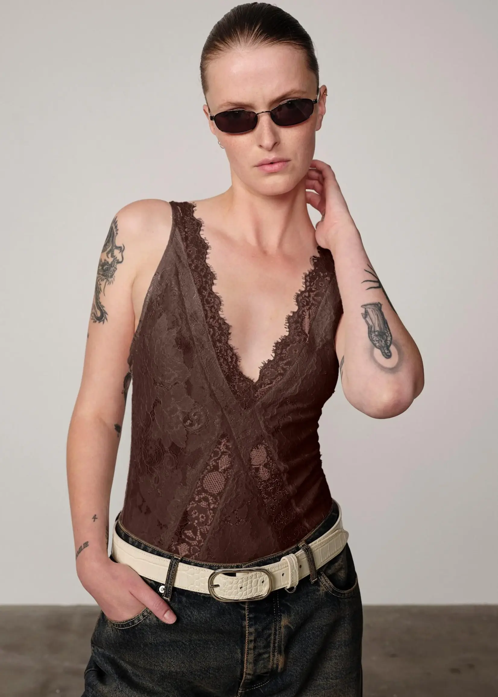 Birgitte Herskind Johannes Bodystocking  - Java Brown