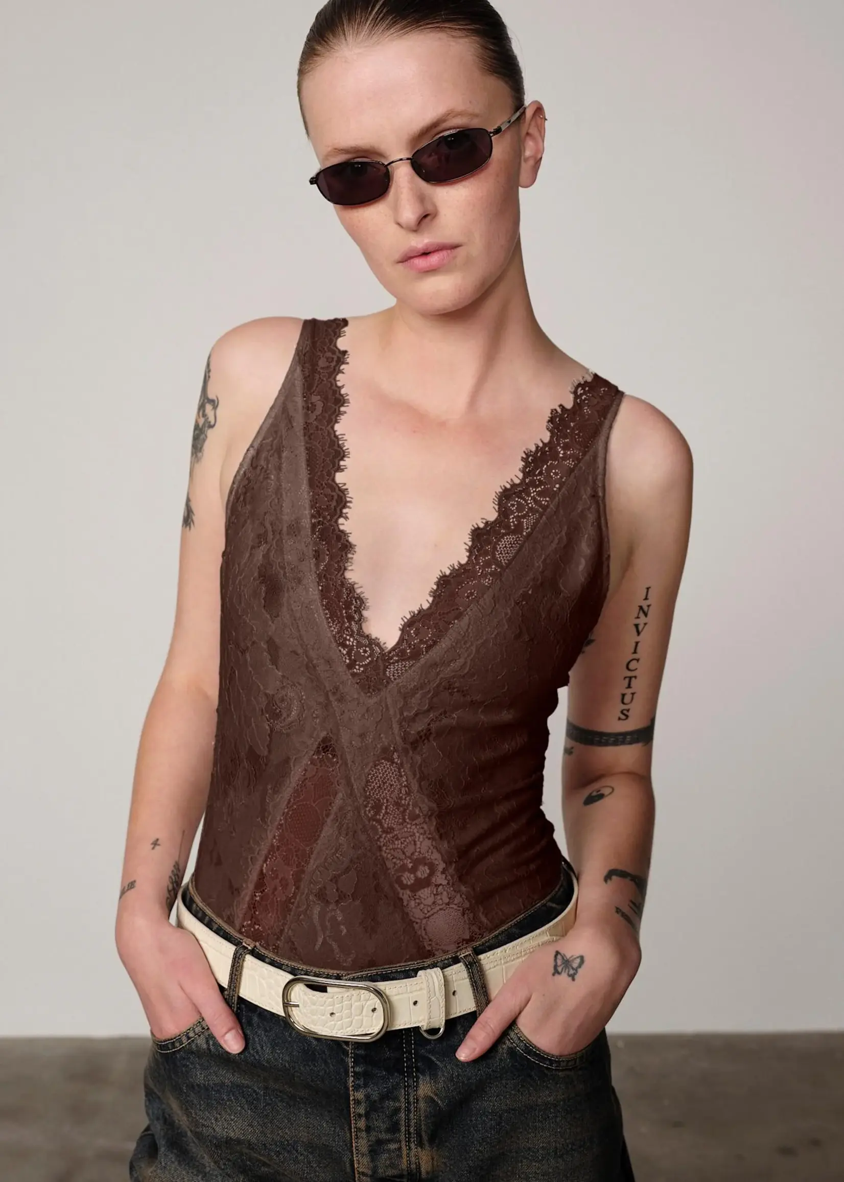 Birgitte Herskind Johannes Bodystocking  - Java Brown