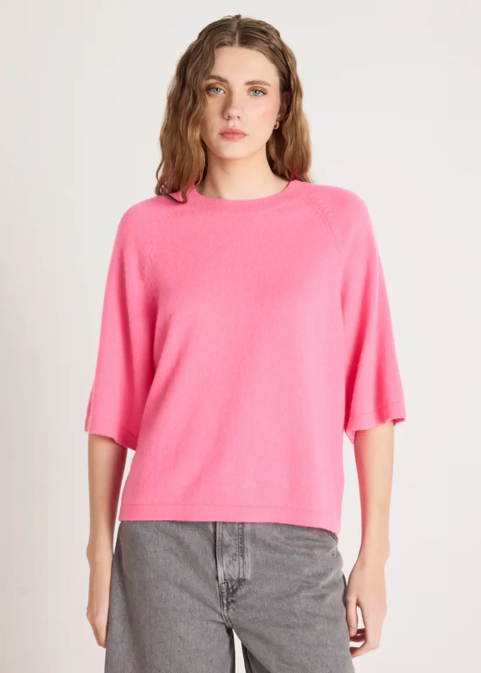 Absolut Cashmere Leana Pull Manches C - Sparkle Pink Neon