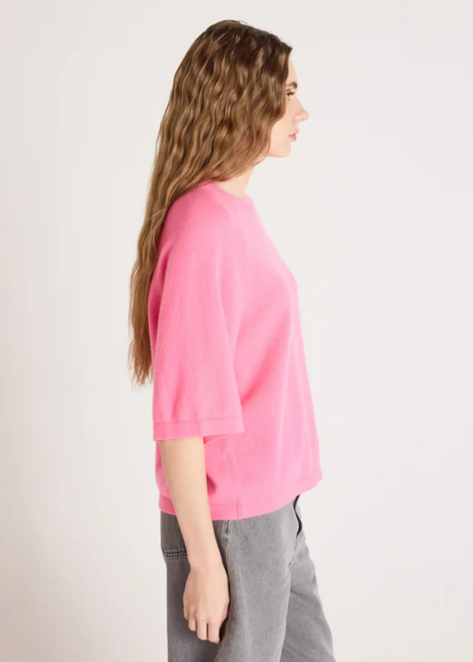 Absolut Cashmere Leana Pull Manches C - Sparkle Pink Neon