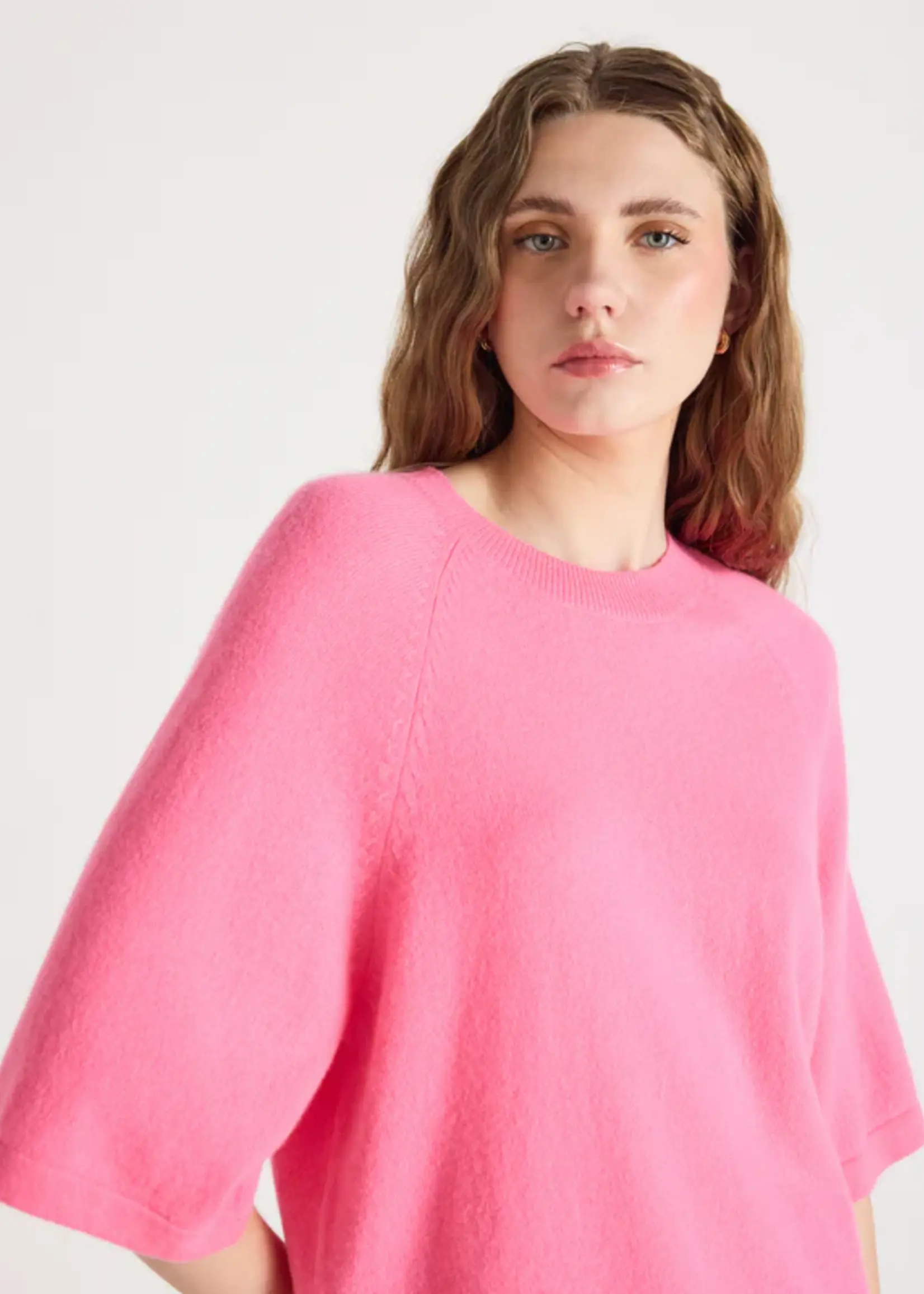Absolut Cashmere Leana Pull Manches C - Sparkle Pink Neon