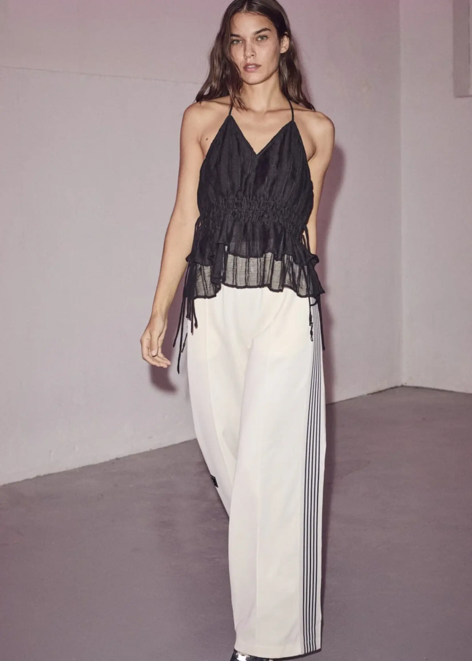 Haute L'Amitié Baggy Track Pants - Off-White