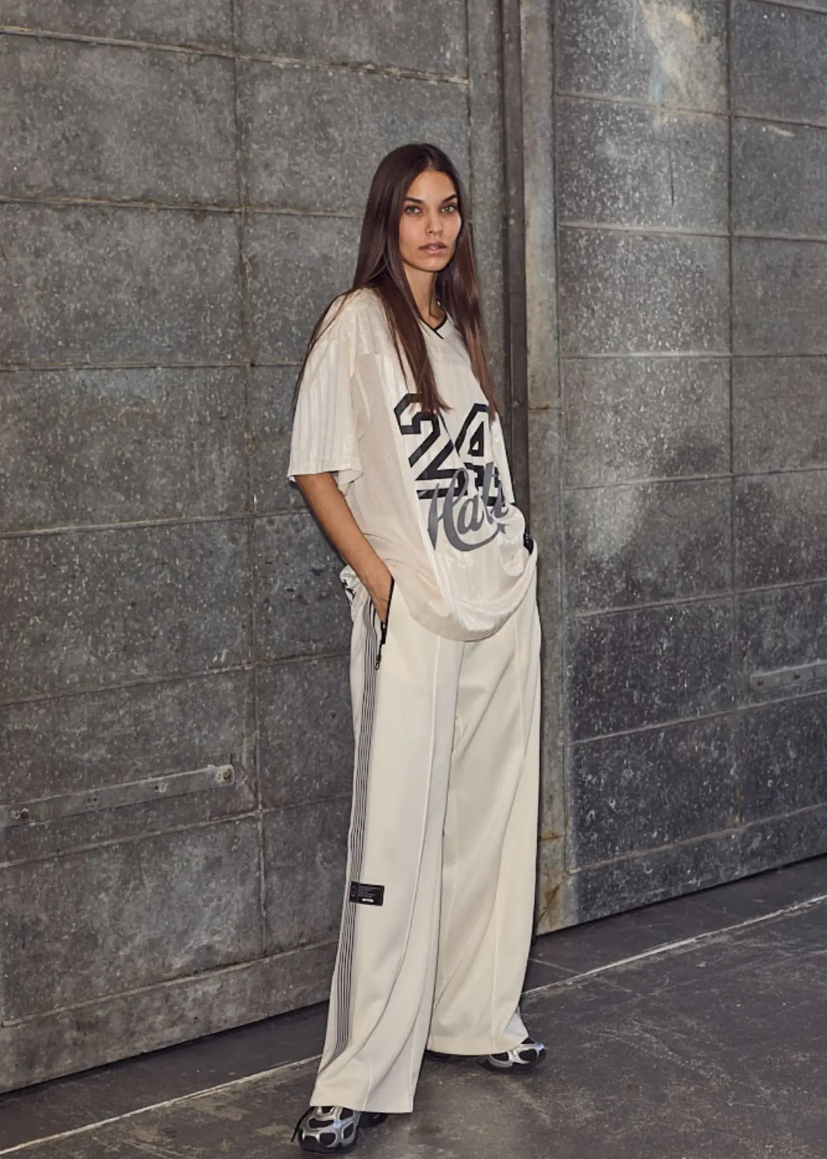 Haute L'Amitié Baggy Track Pants - Off-White