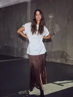 Haute L'Amitié Summer Lace Skirt - Mocca