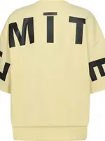 Haute L'Amitié Maxi Split SS Logo Sweat - Pale Yellow