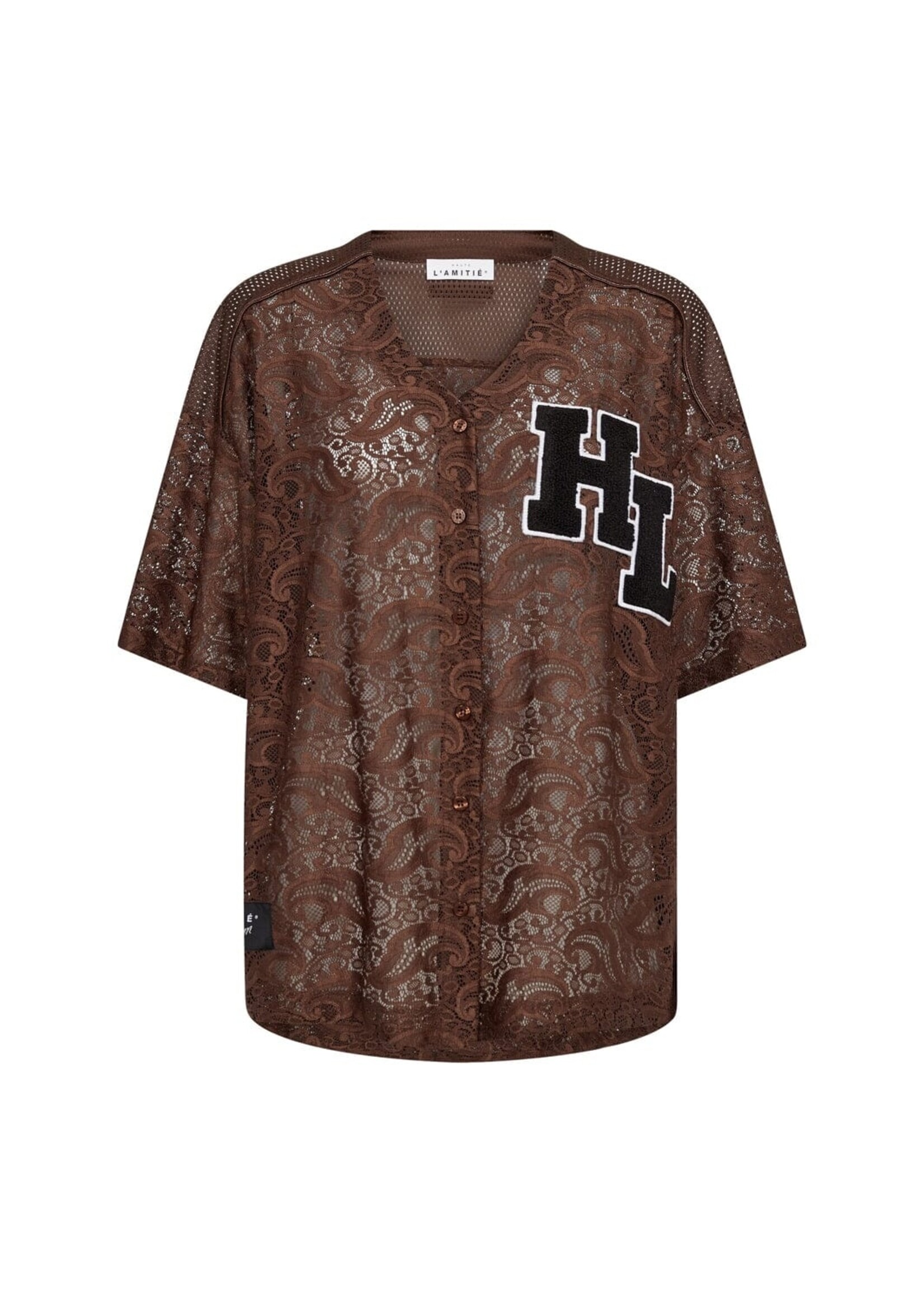 Haute L'Amitié Court Lace T-Shirt - Moca