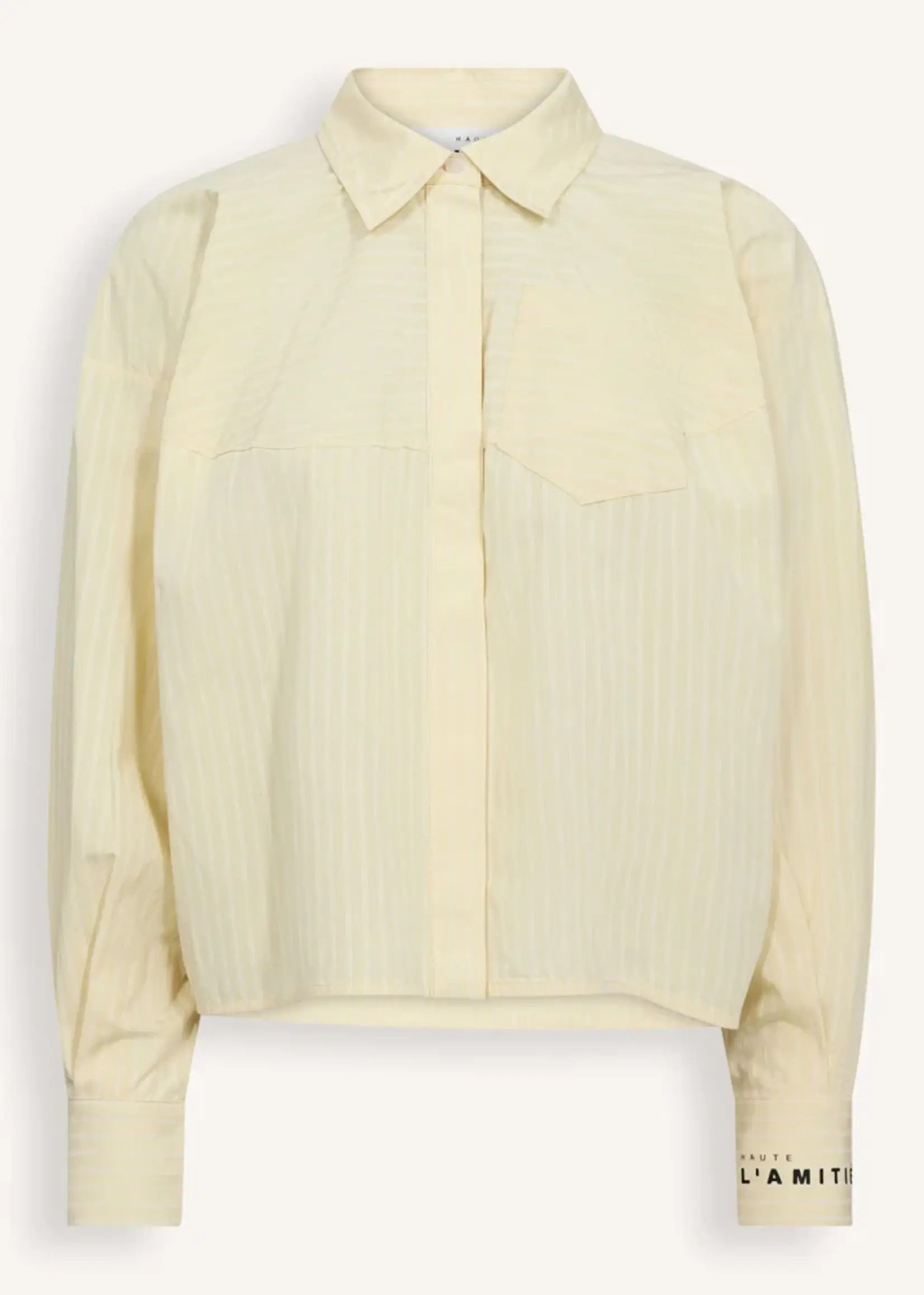 Haute L'Amitié Sophie Yellow Stripe Shirt - Pale Yellow