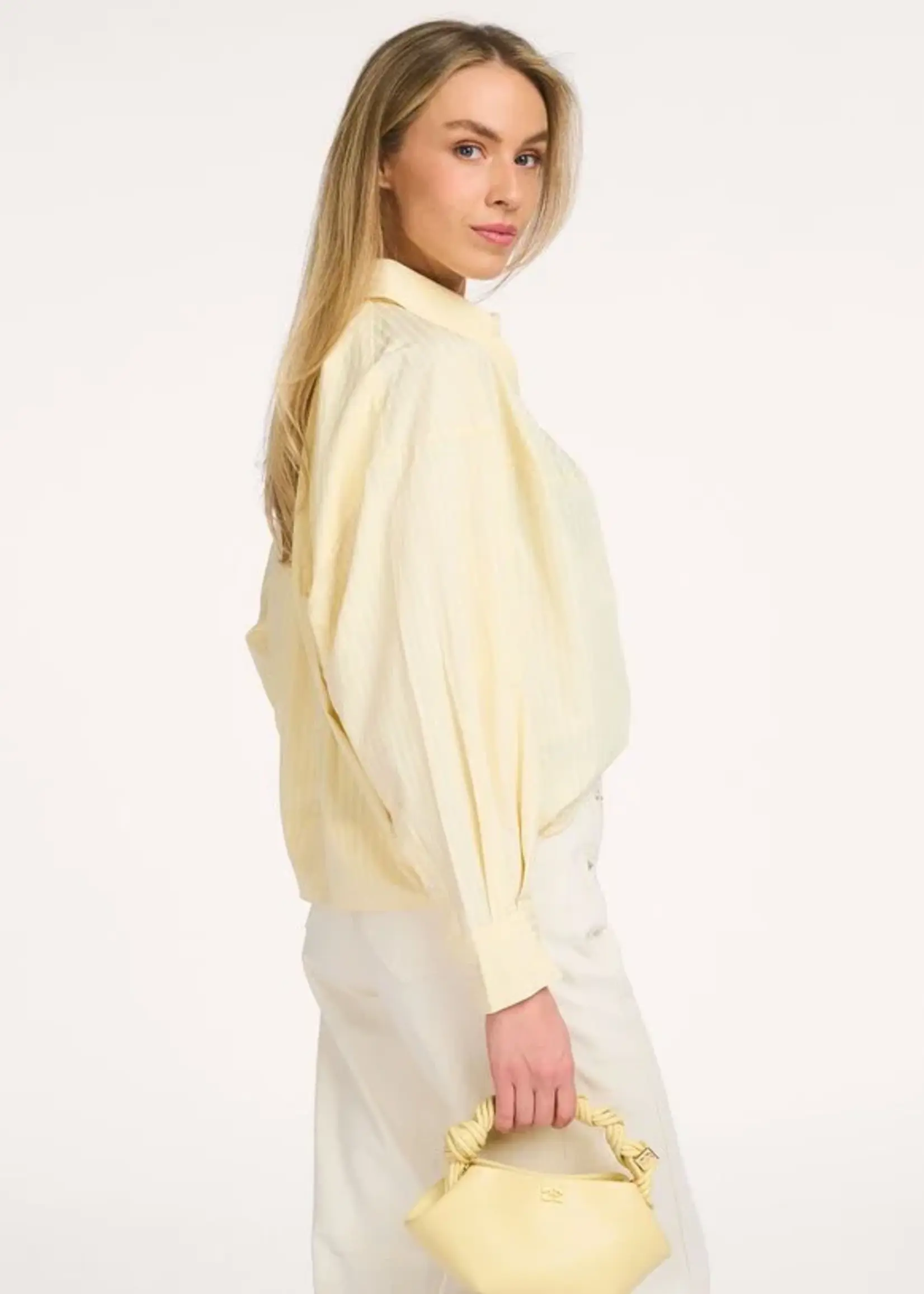 Haute L'Amitié Sophie Yellow Stripe Shirt - Pale Yellow