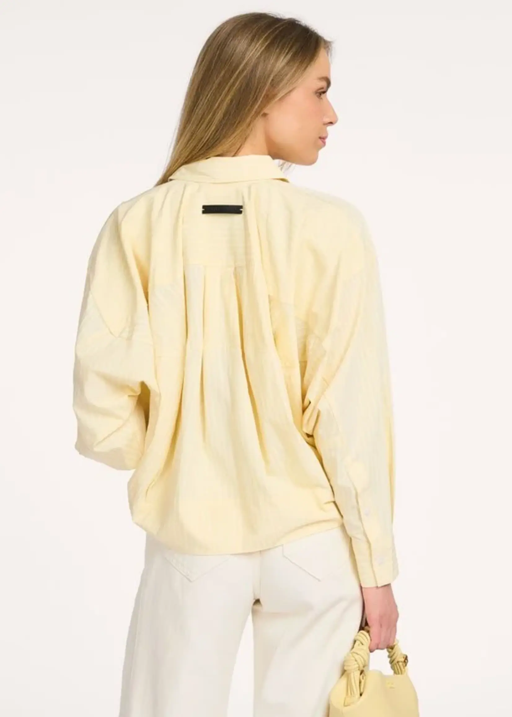 Haute L'Amitié Sophie Yellow Stripe Shirt - Pale Yellow
