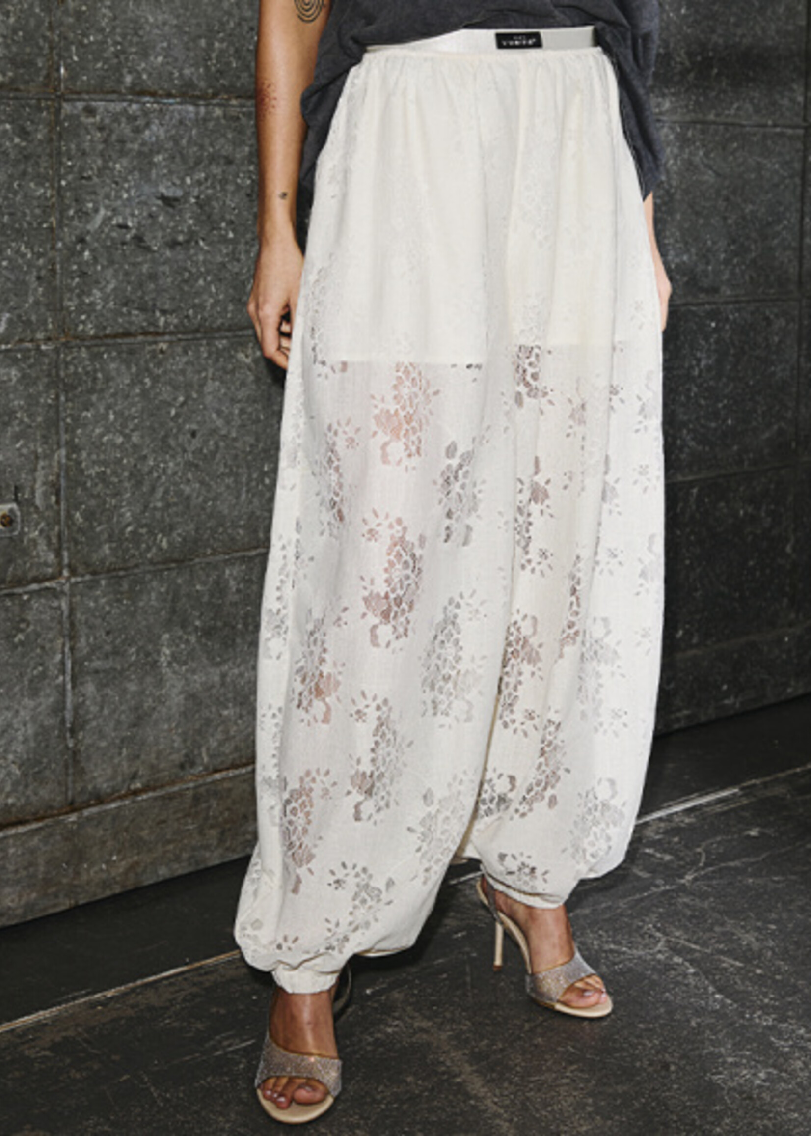 Haute L'Amitié Bella Lace Harem Pant - Off - White