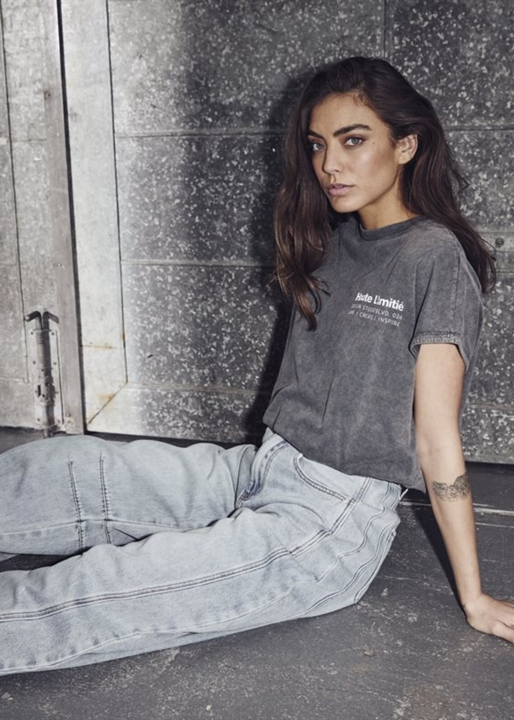 Haute L'Amitié Noma Acid NS Balloon Tee - Black Acid Wash