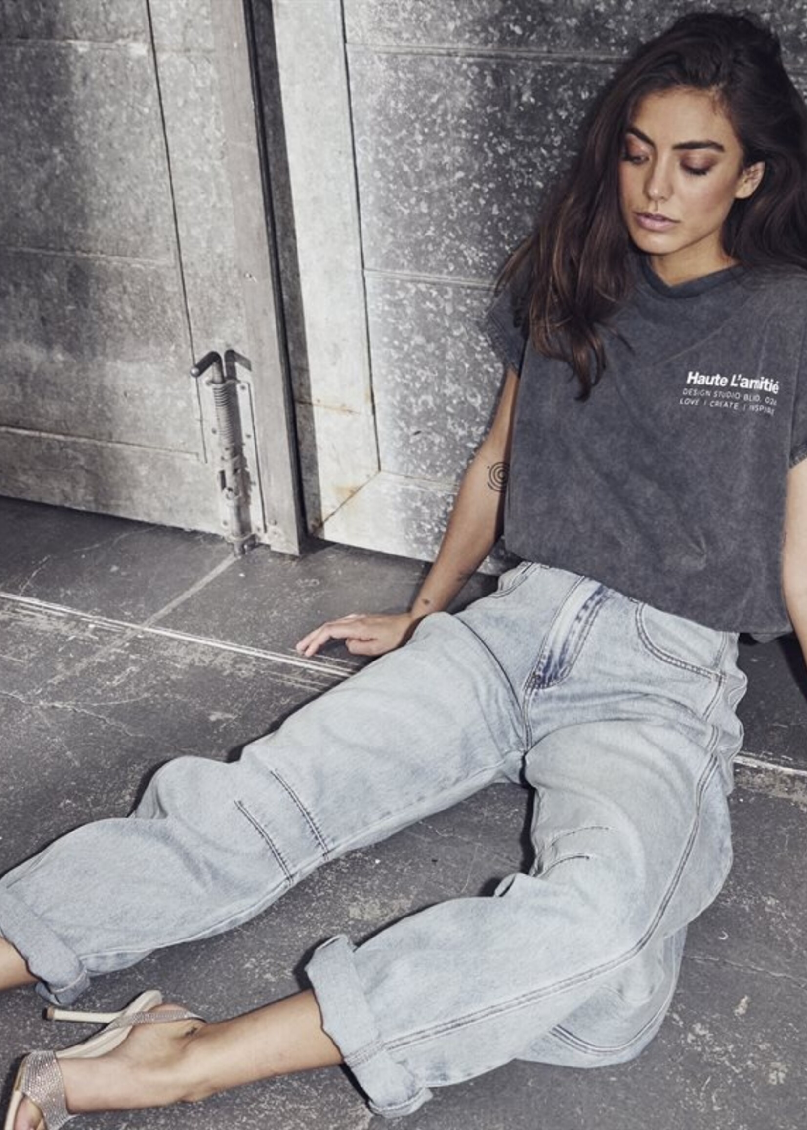 Haute L'Amitié Noma Acid NS Balloon Tee - Black Acid Wash