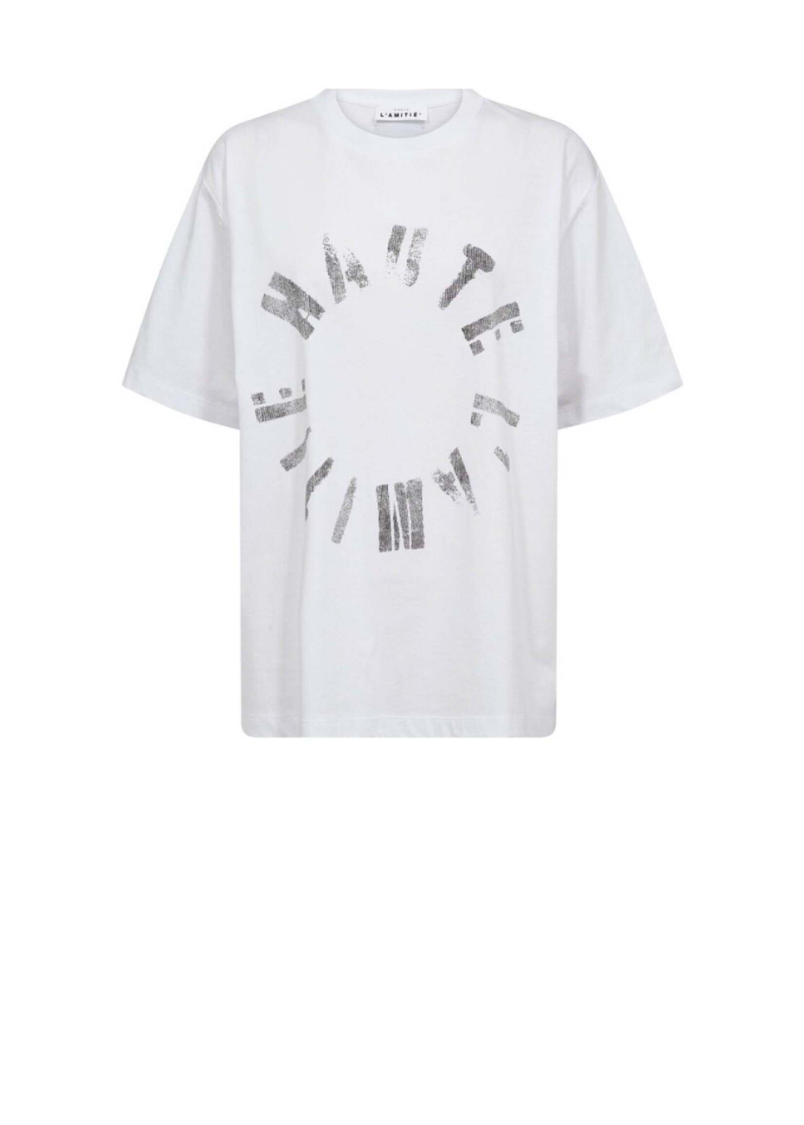 Haute L'Amitié Logo Circle Tee - White