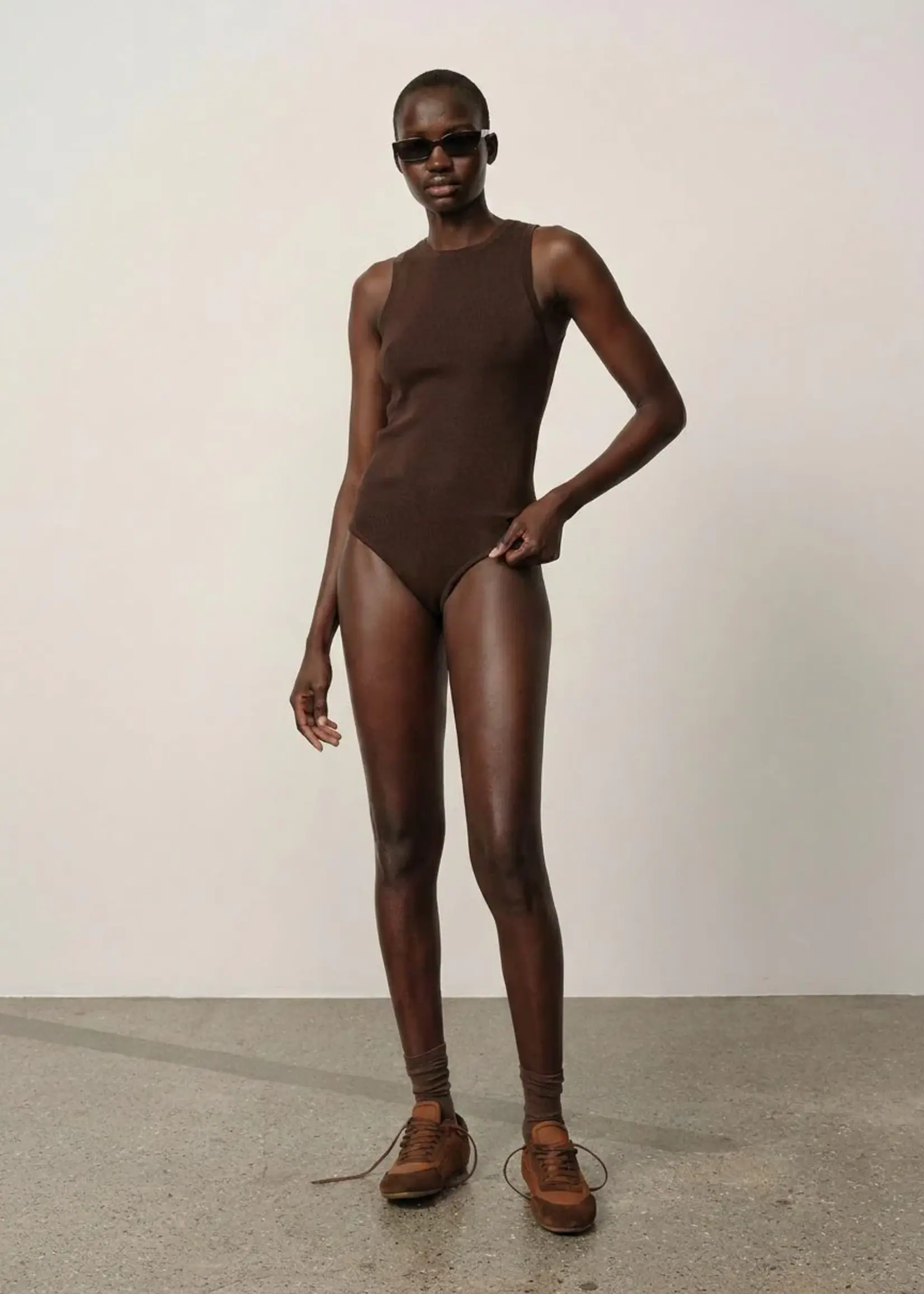 Birgitte Herskind Leone Knit Bodystocking - Coffee
