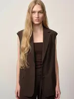 Birgitte Herskind Cohen Sleeveless Blazer - Coffee Brown