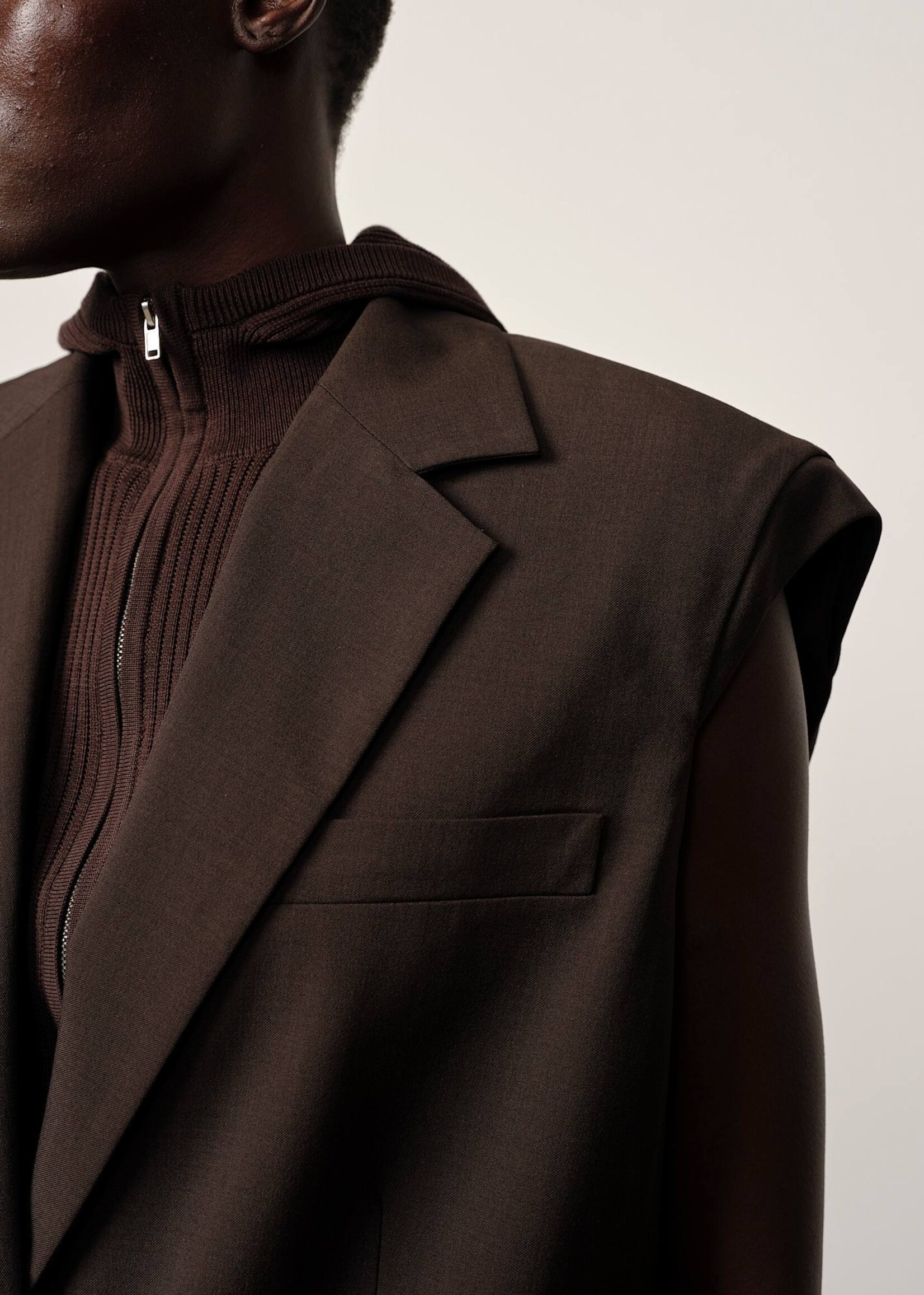 Birgitte Herskind Cohen Sleeveless Blazer - Coffee Brown