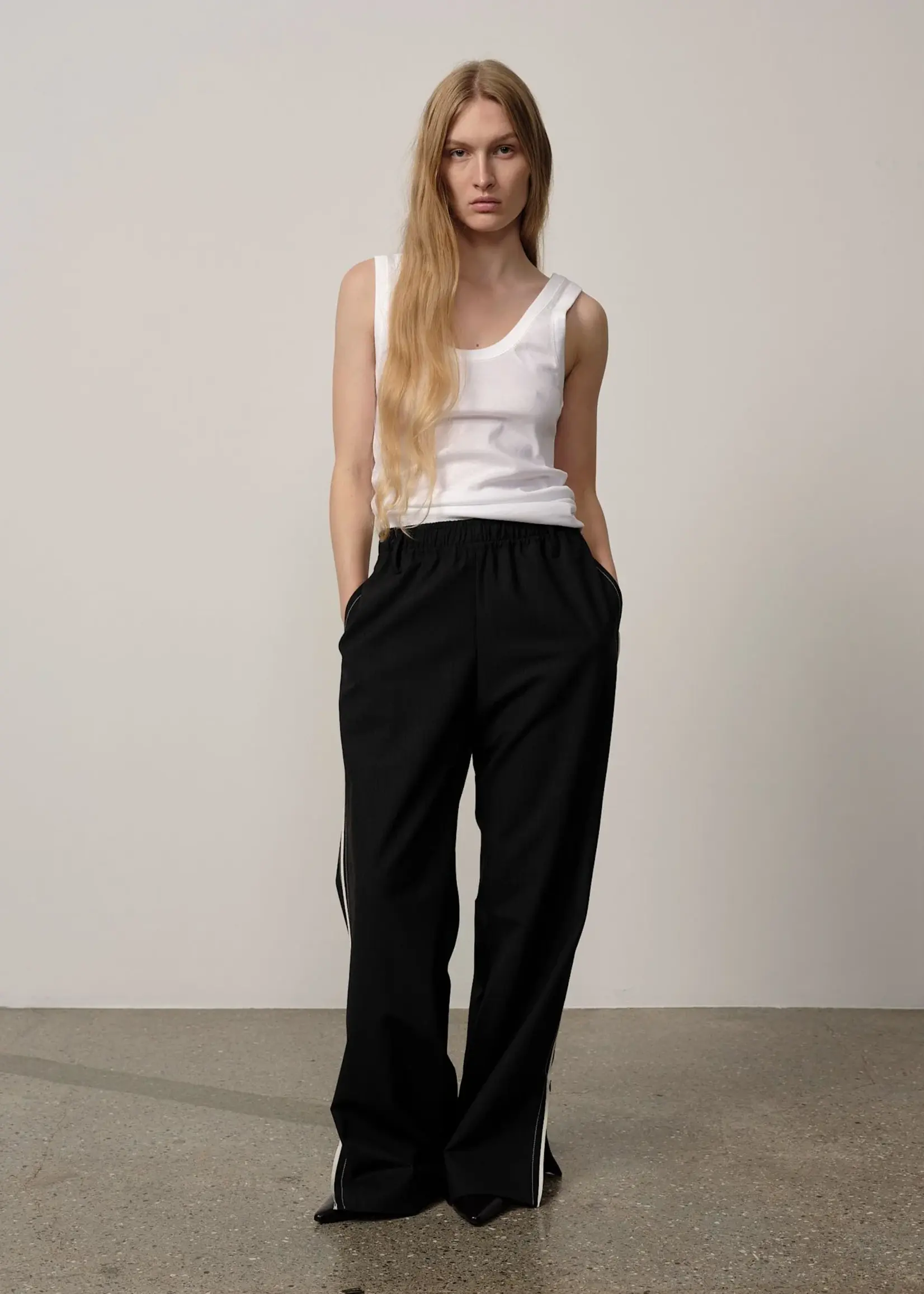 Birgitte Herskind Davi Mid Waist Pants - Grey Pinstripe