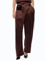 Pinko Pesce satin pants - Bitter Chocolate