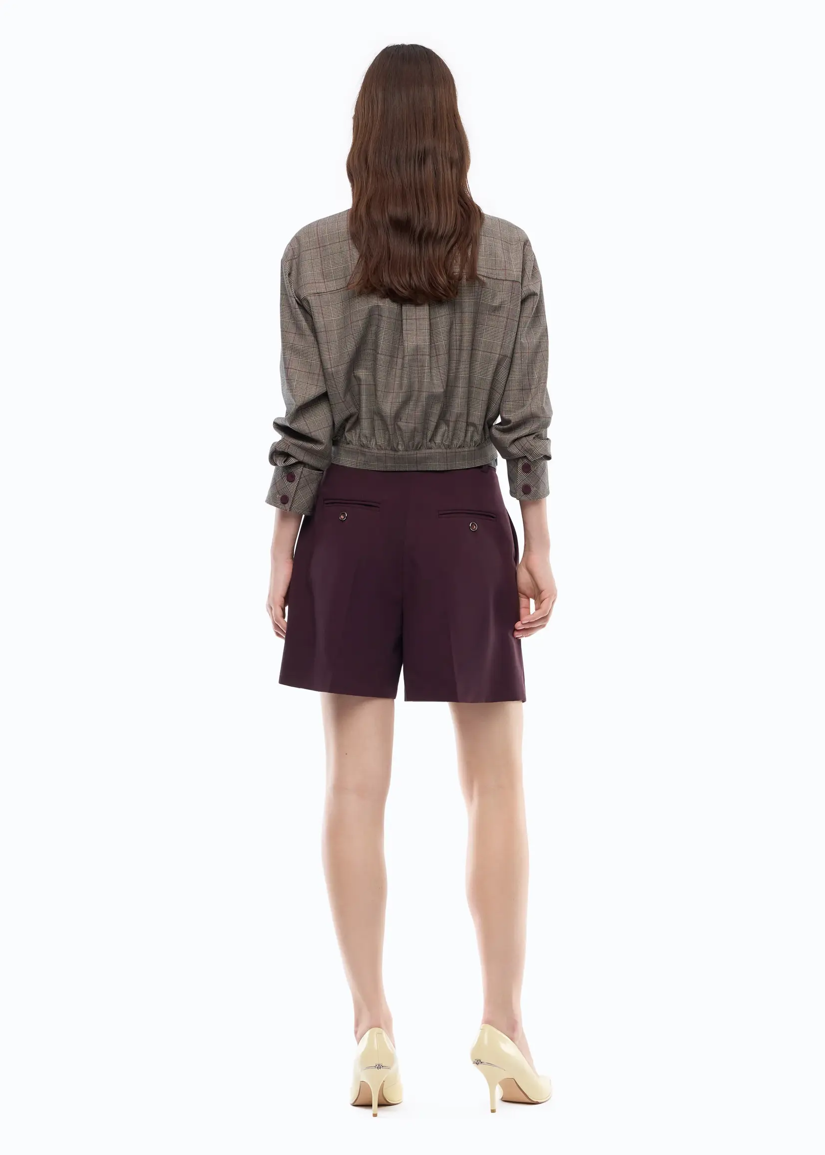 Pinko Shetana fluido short - Bordeaux scuro