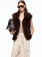 Pinko Glossina aspen gilet - Coffee bean