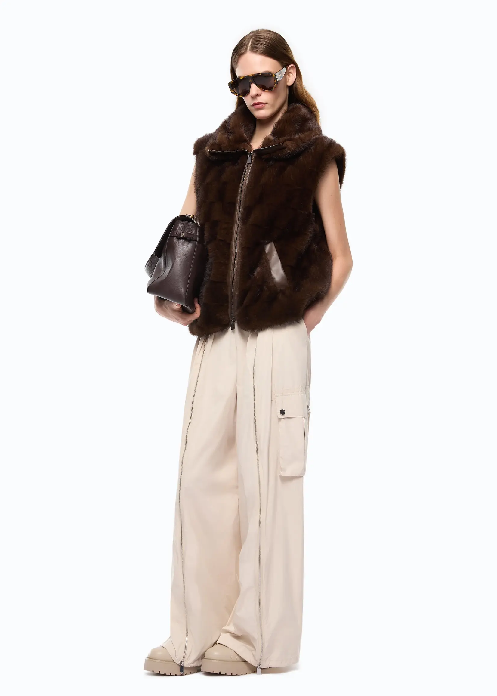 Pinko Glossina aspen gilet - Coffee bean