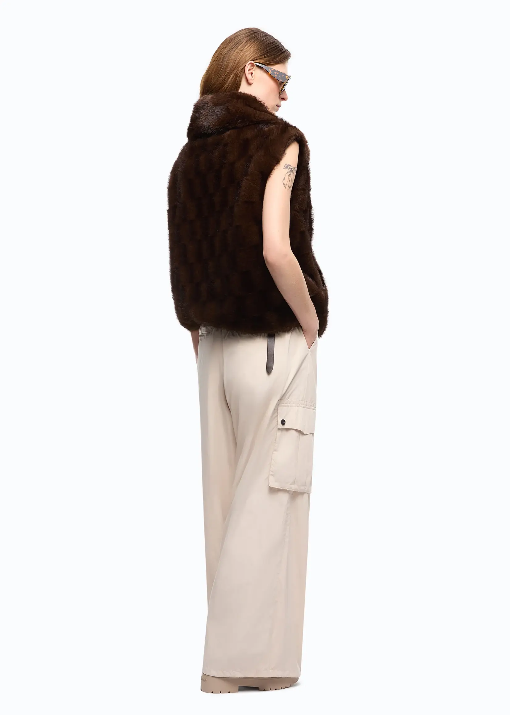 Pinko Glossina aspen gilet - Coffee bean