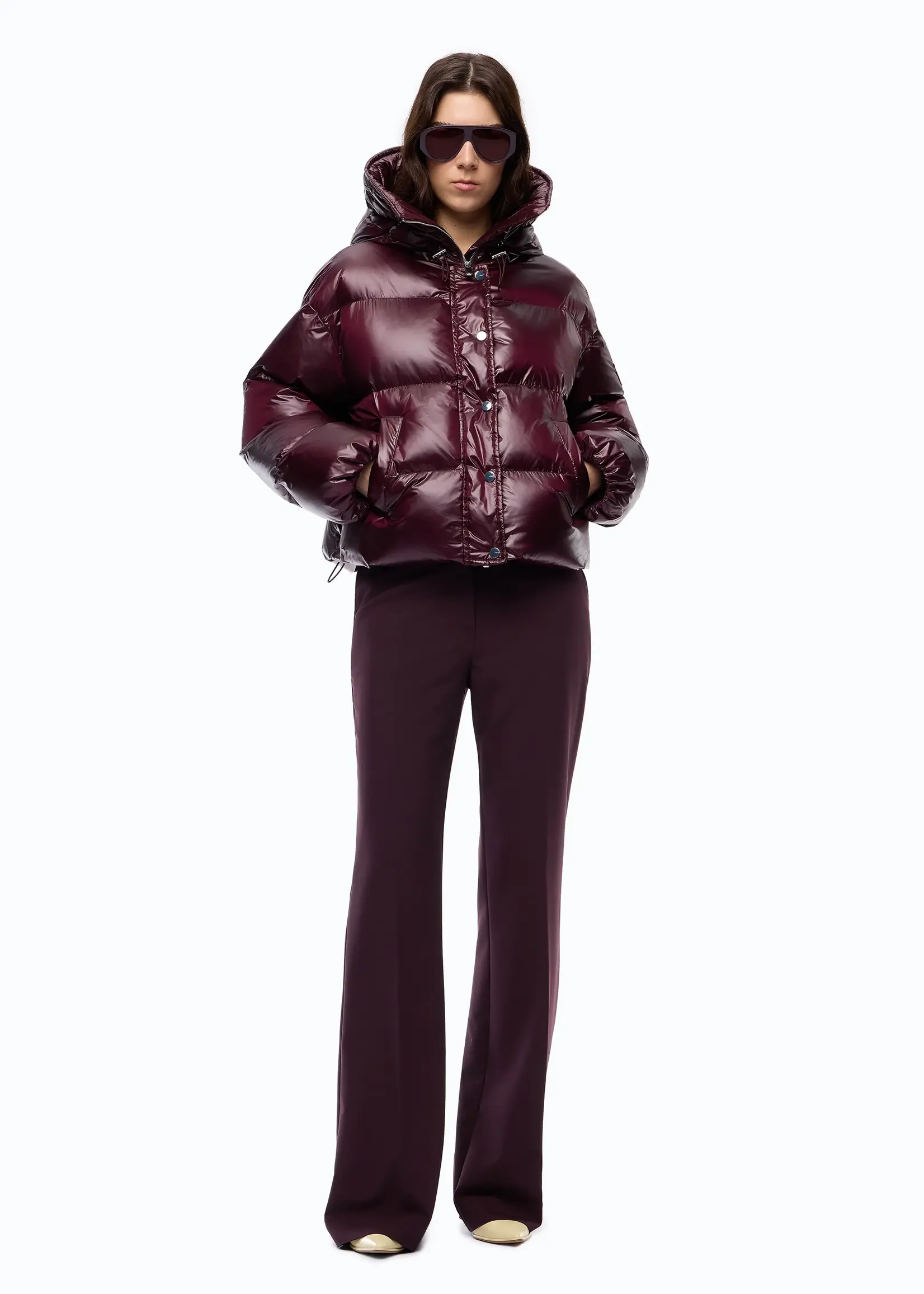 Pinko Impasto tela jacket - Bordeaux scuro