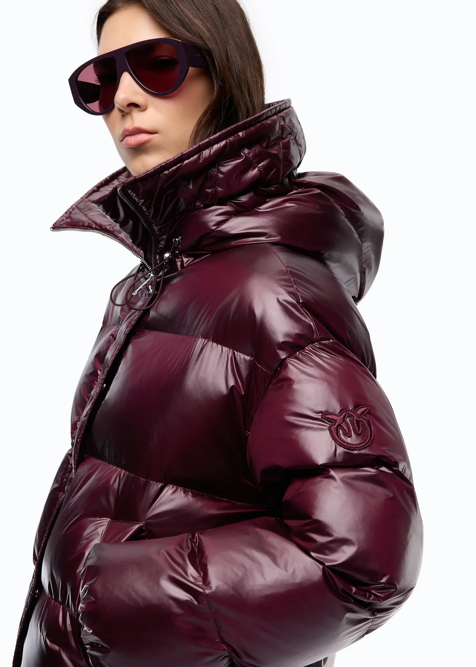 Pinko Impasto tela jacket - Bordeaux scuro