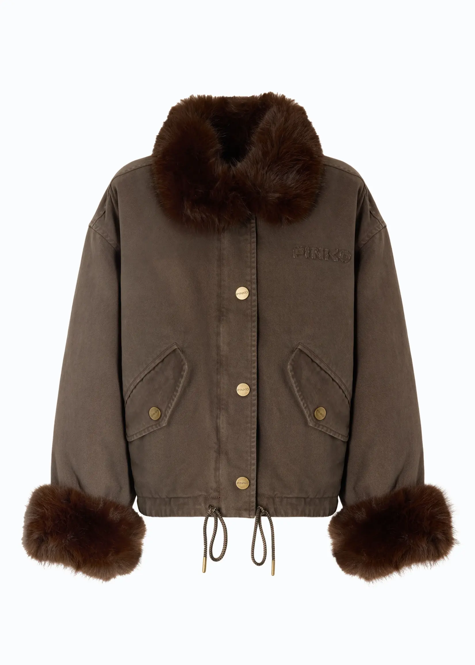 Pinko Garlate Giubbino jacket - Brown coffee