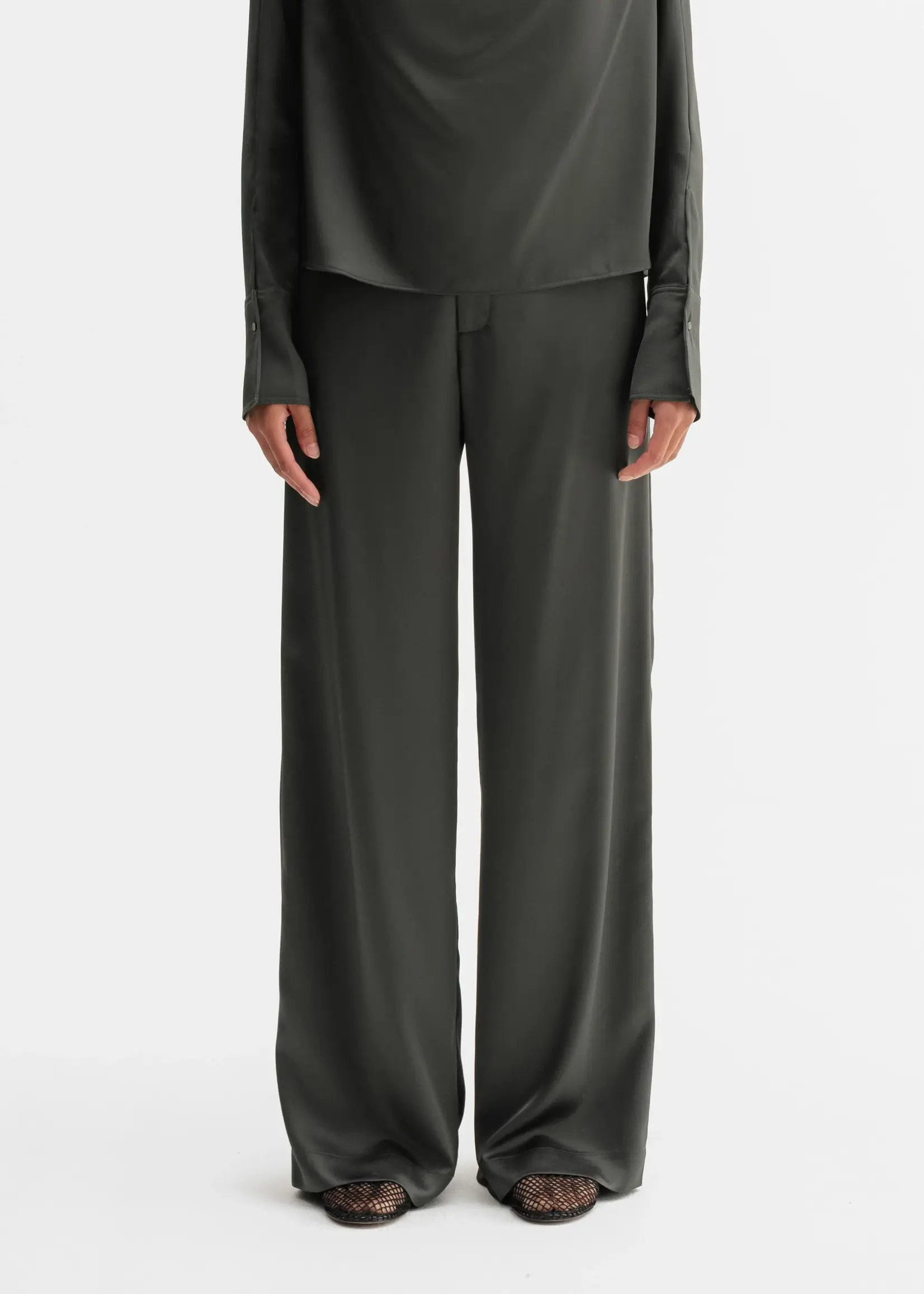 Ahlvar Mila satin trousers - Wood
