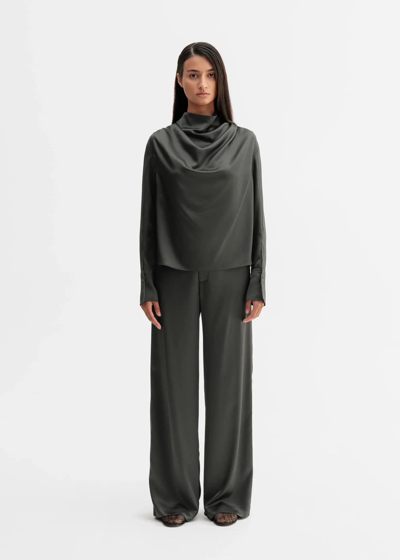 Ahlvar Mila satin trousers - Wood