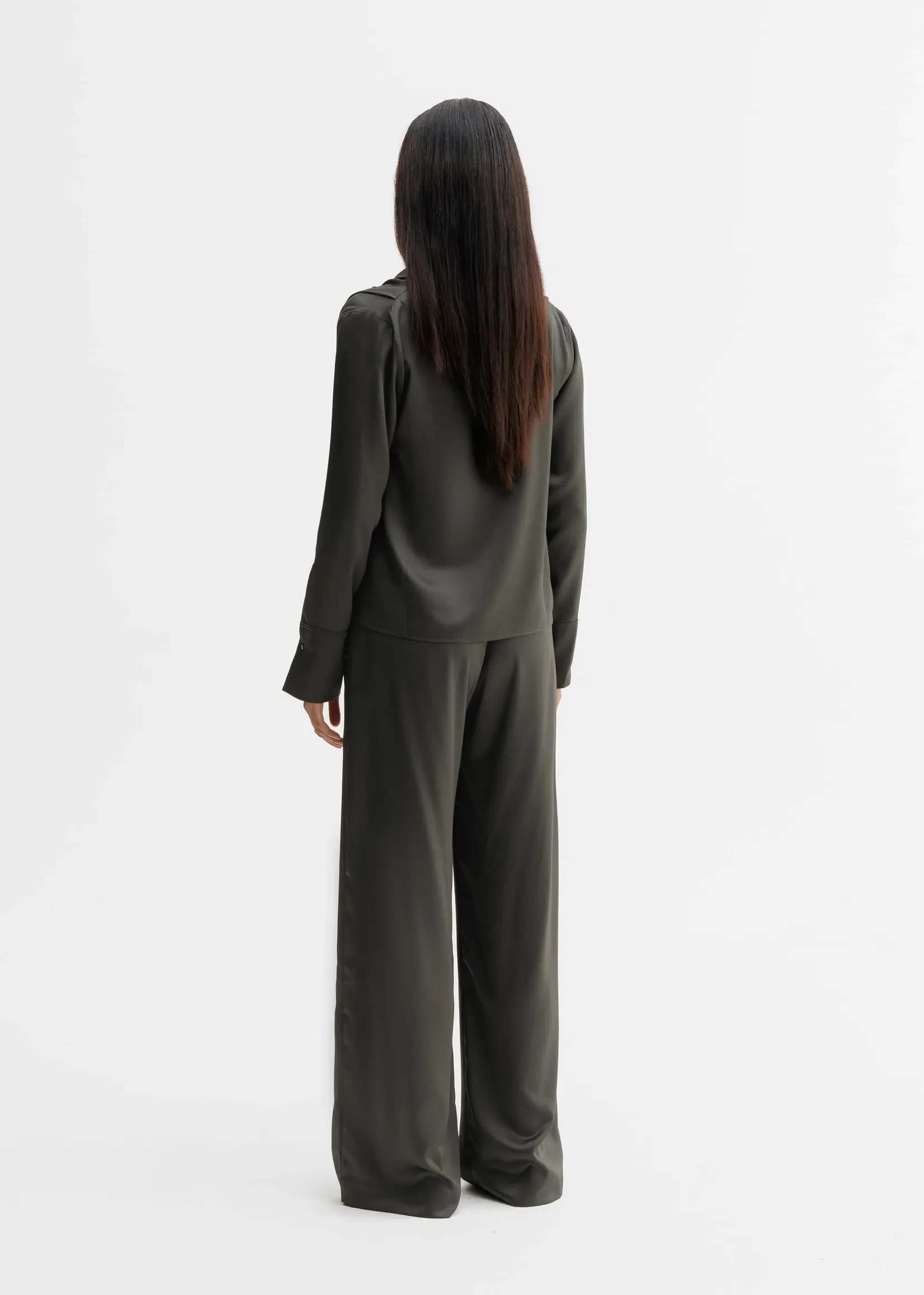 Ahlvar Mila satin trousers - Wood