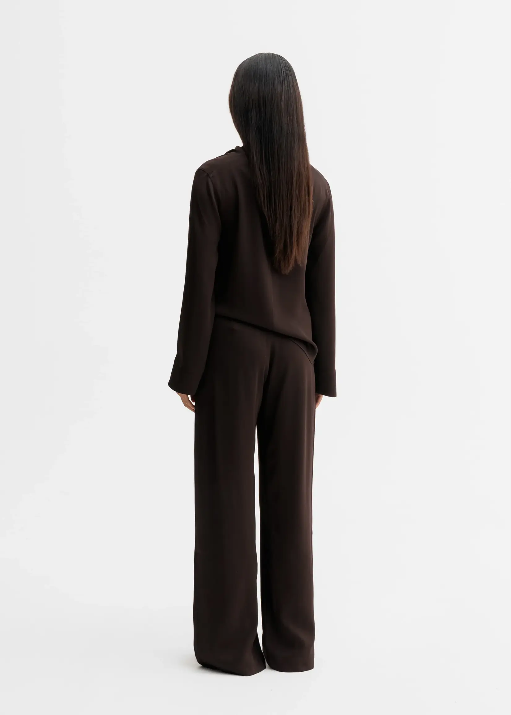 Ahlvar Mila trousers - Dark brown acetate