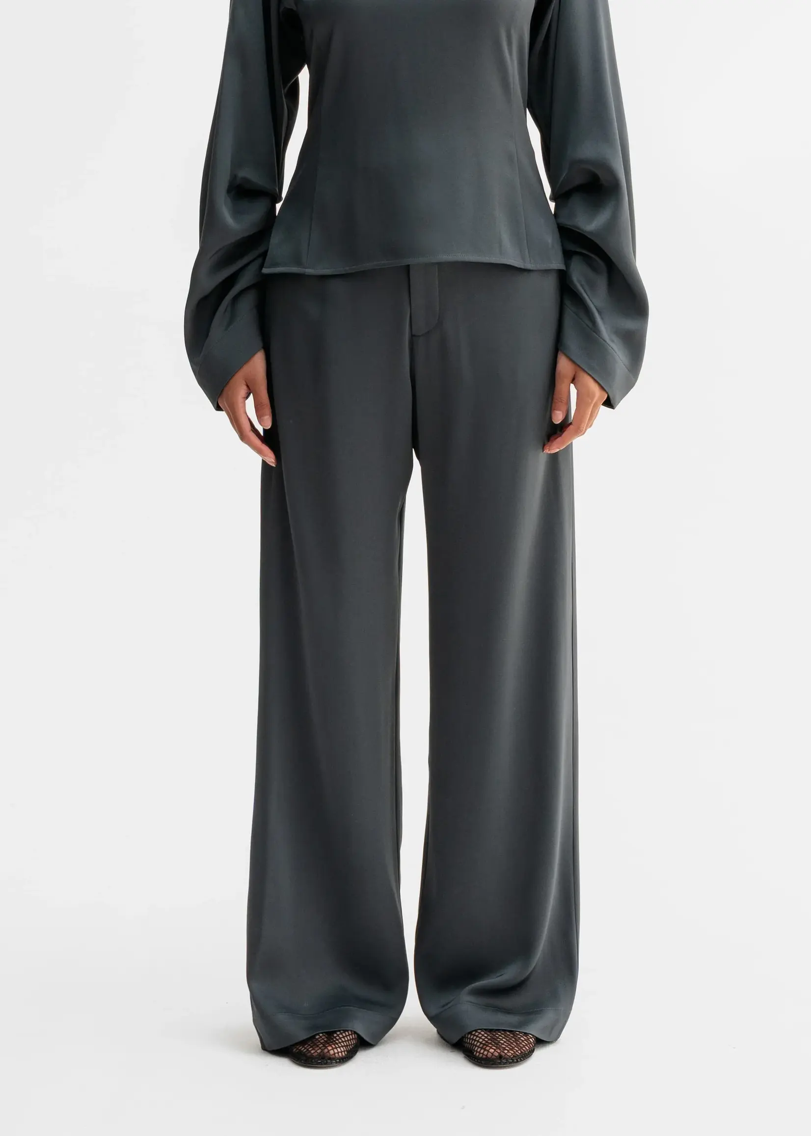 Ahlvar Mila trousers - Dark grey acetate