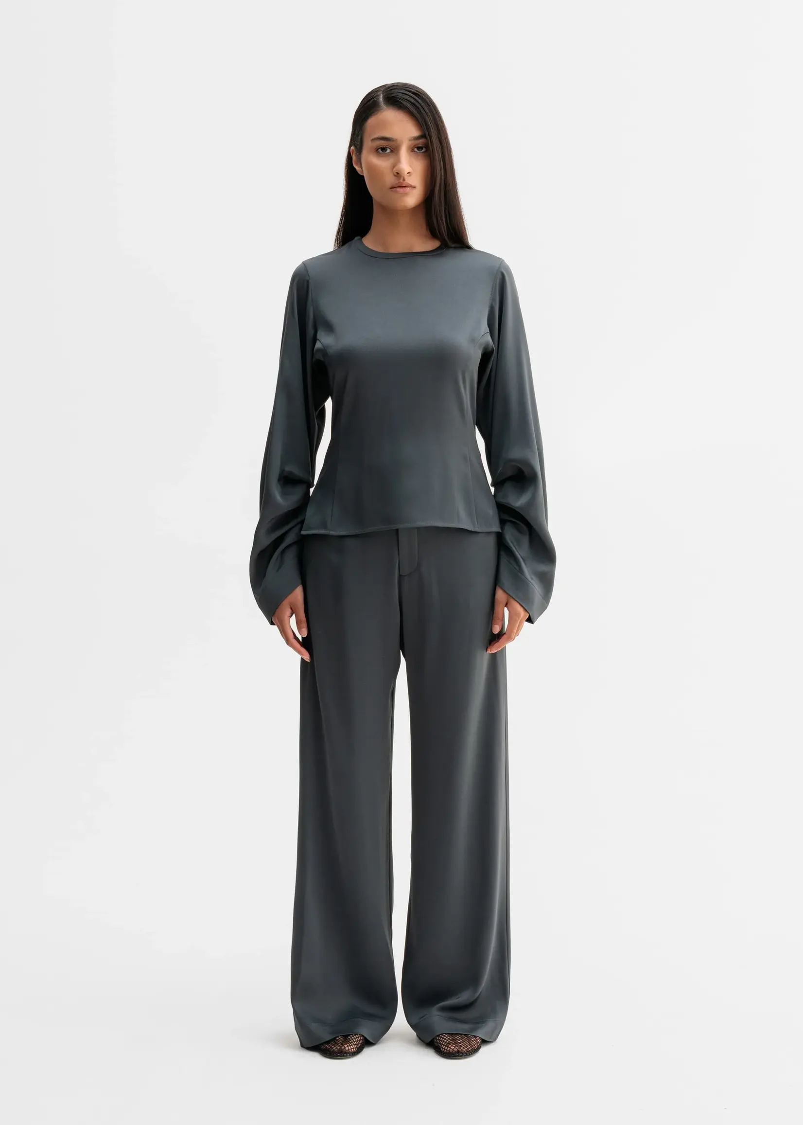 Ahlvar Mila trousers - Dark grey acetate