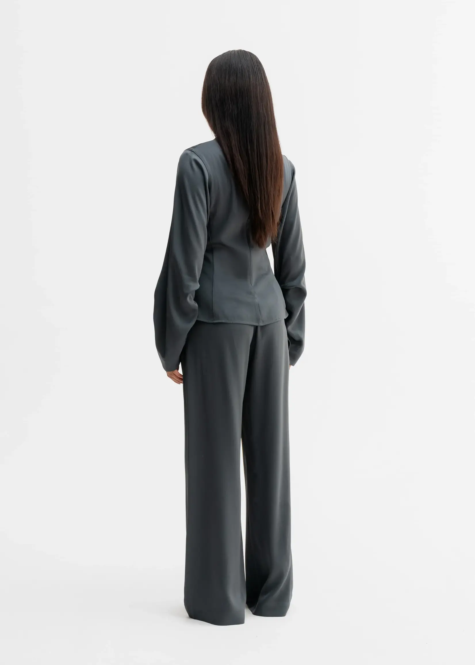 Ahlvar Mila trousers - Dark grey acetate