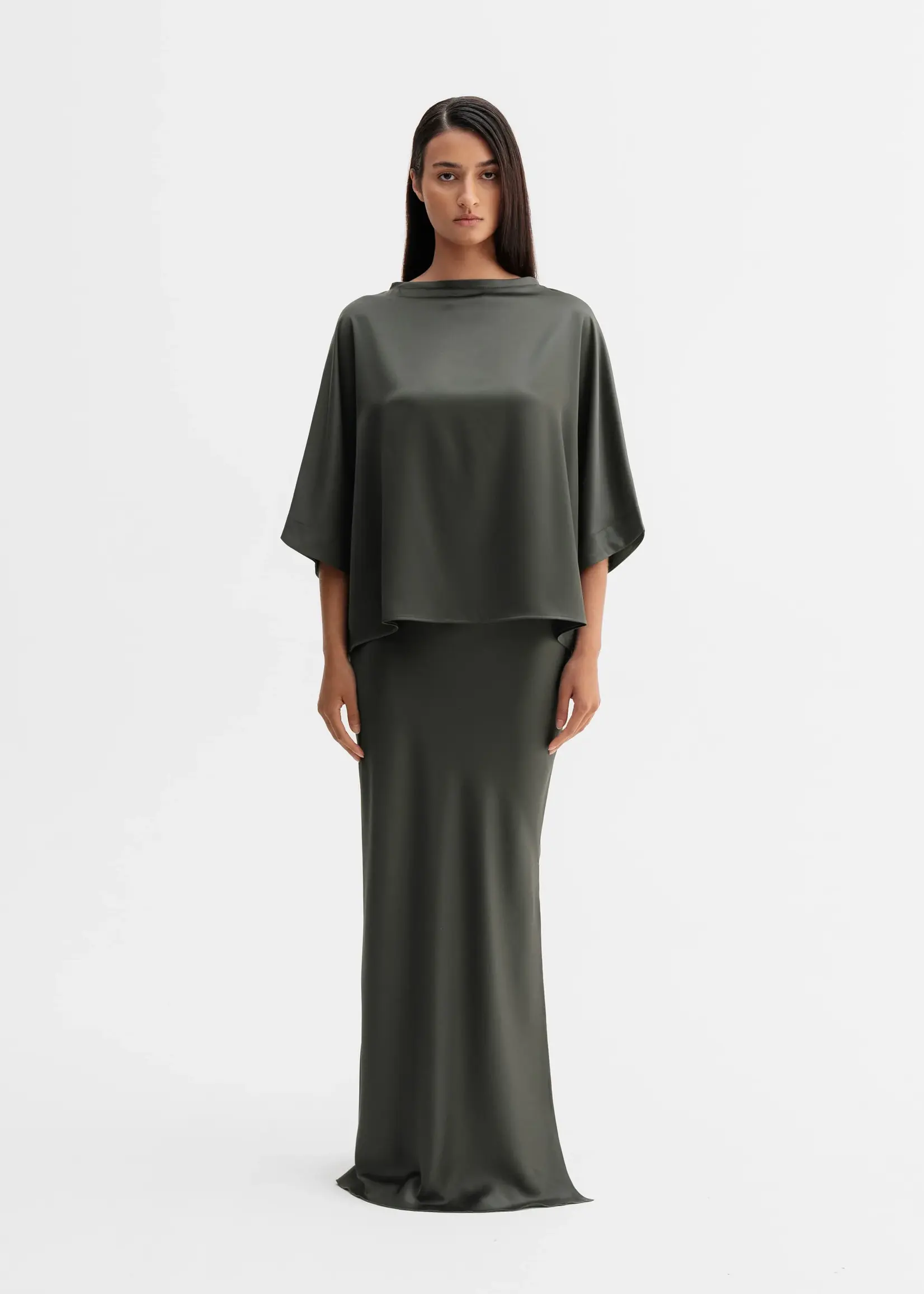 Ahlvar Tori satin tee - Wood