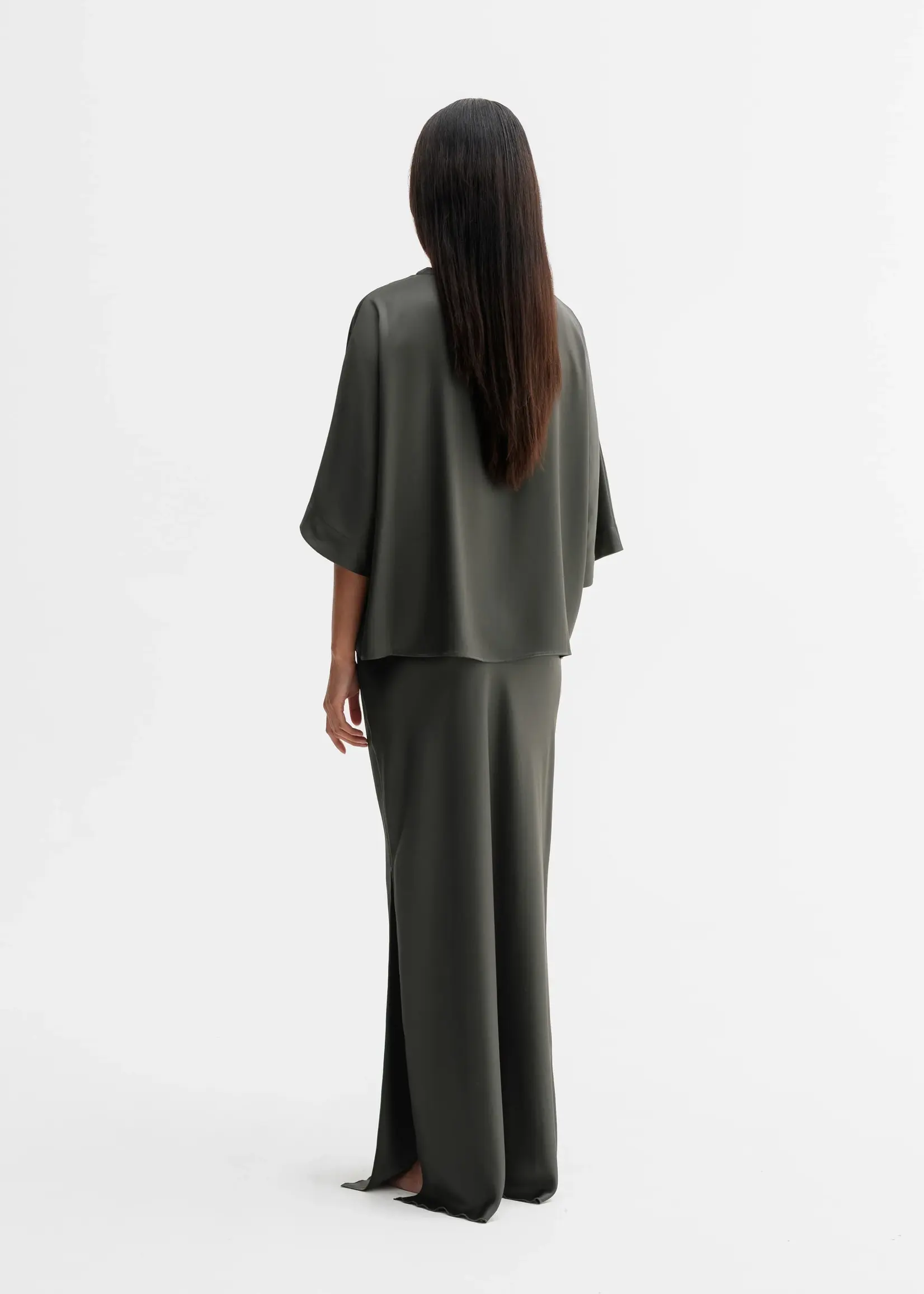 Ahlvar Tori satin tee - Wood