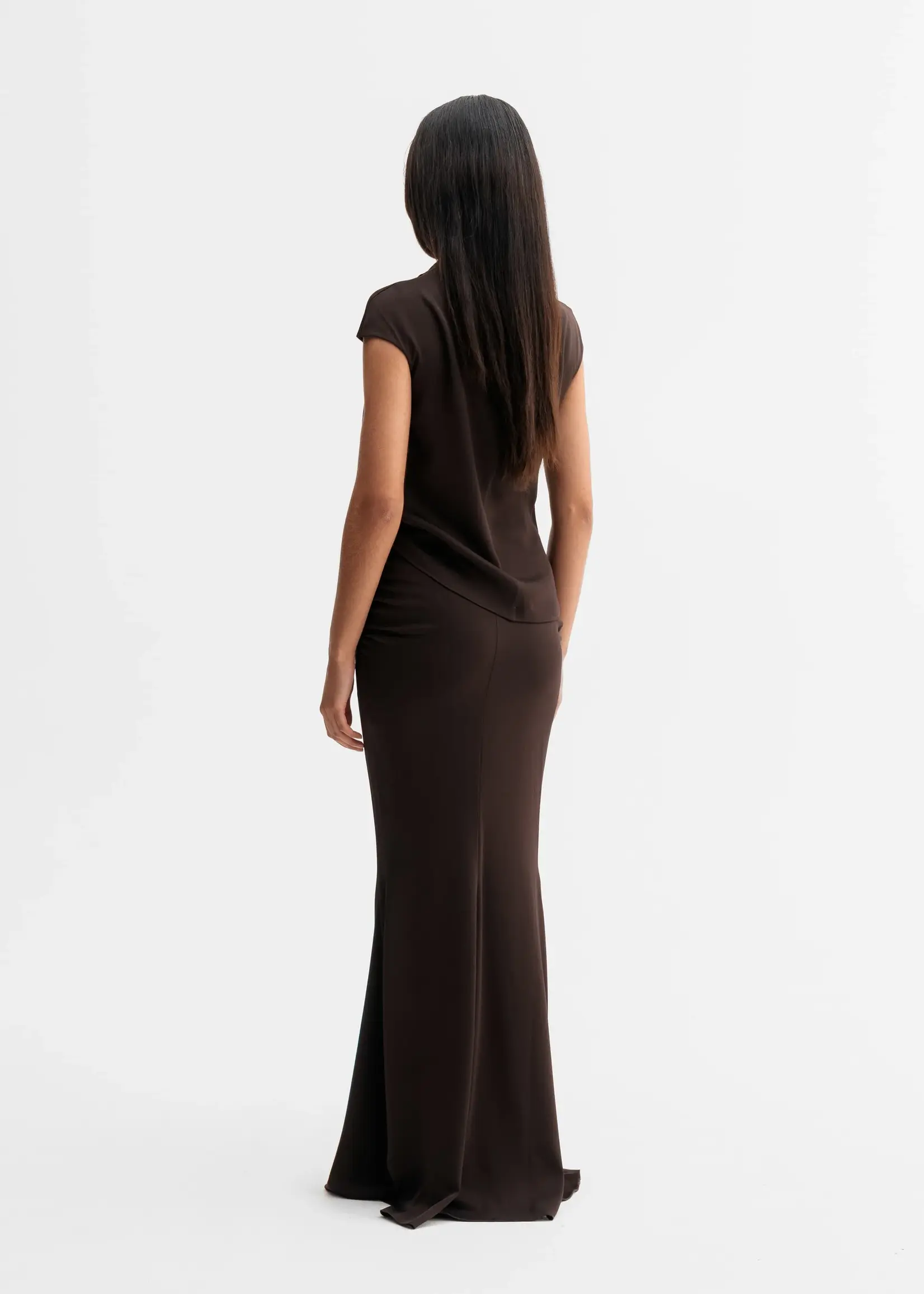 Ahlvar Lima top - Dark brown acetate