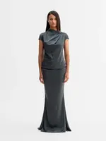 Ahlvar Lima top - Dark grey acetate
